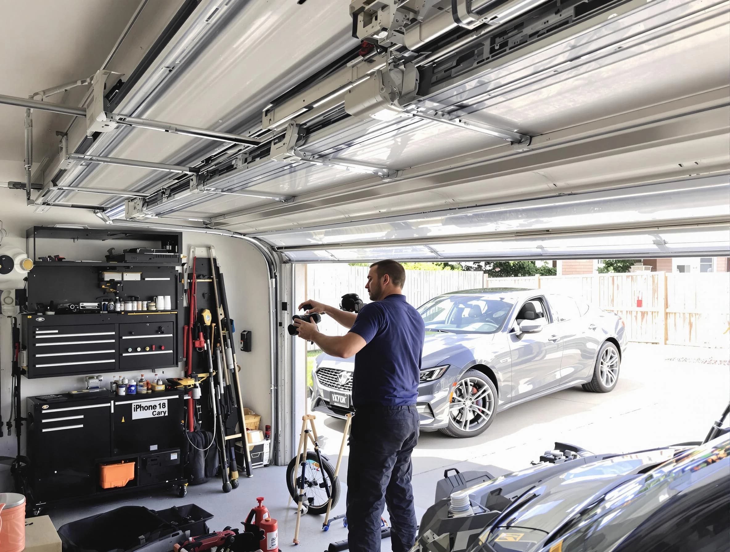 North Bergen Garage Door Repair technician fixing noisy garage door in North Bergen