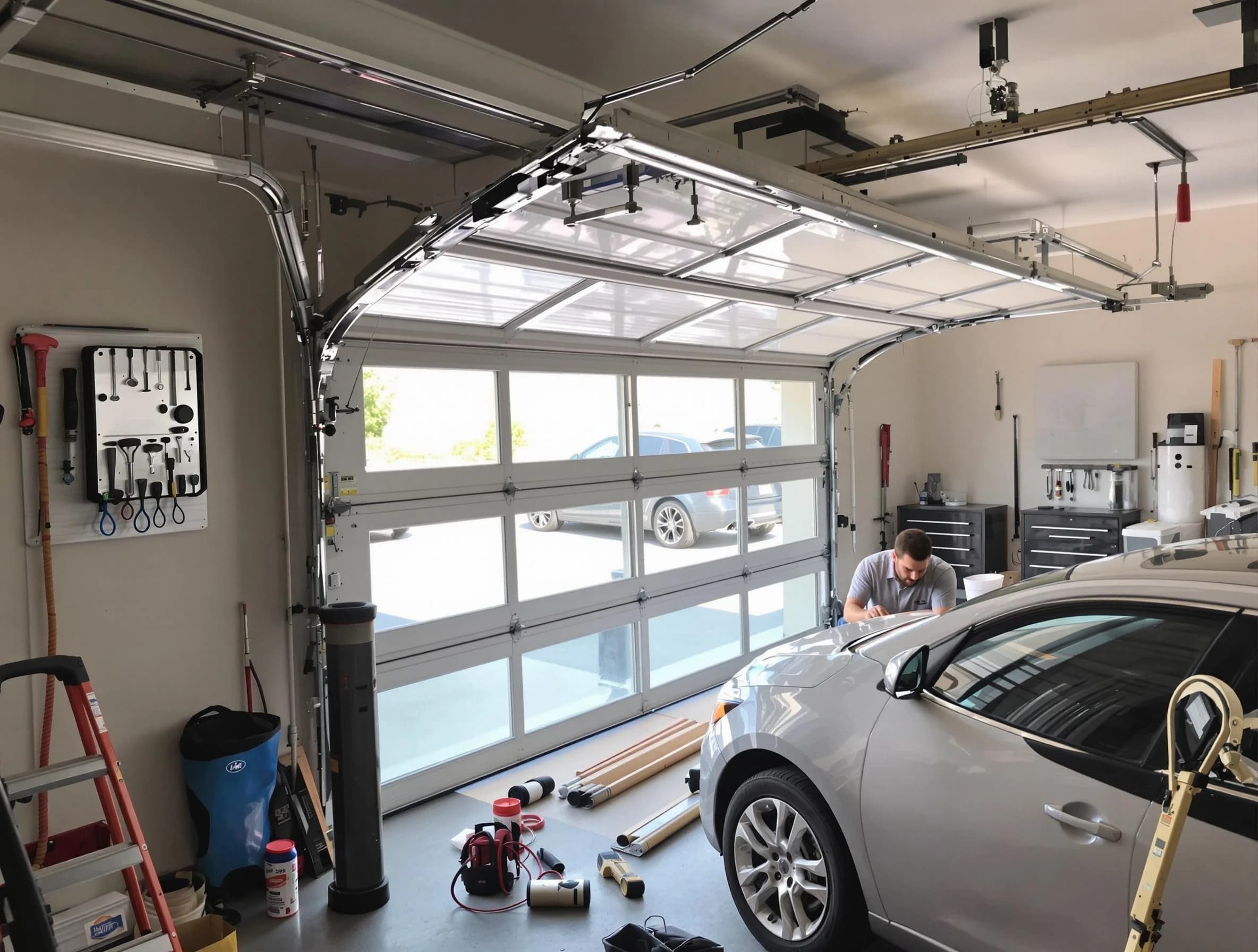 Garage door noise reduction service by North Bergen Garage Door Repair in North Bergen