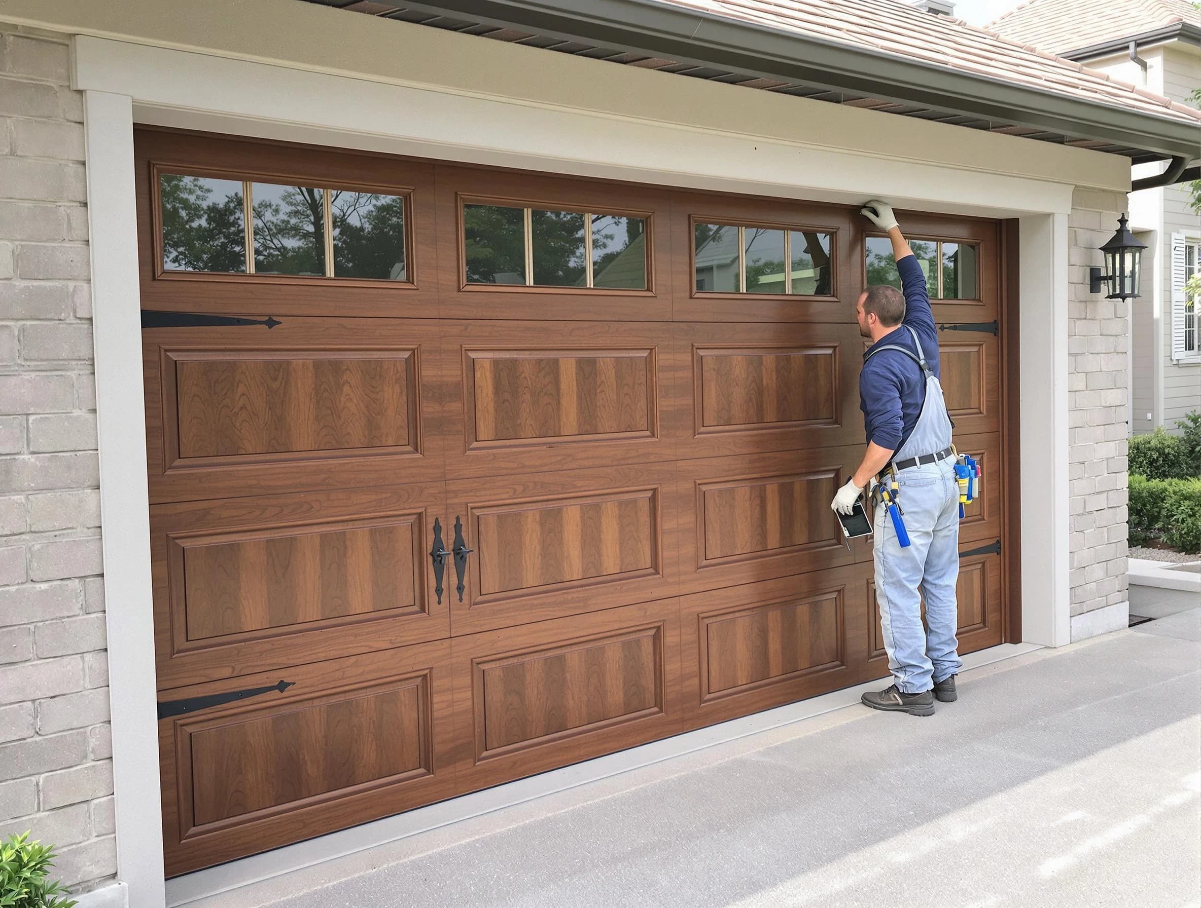 Custom garage door showcase by North Bergen Garage Door Repair in North Bergen