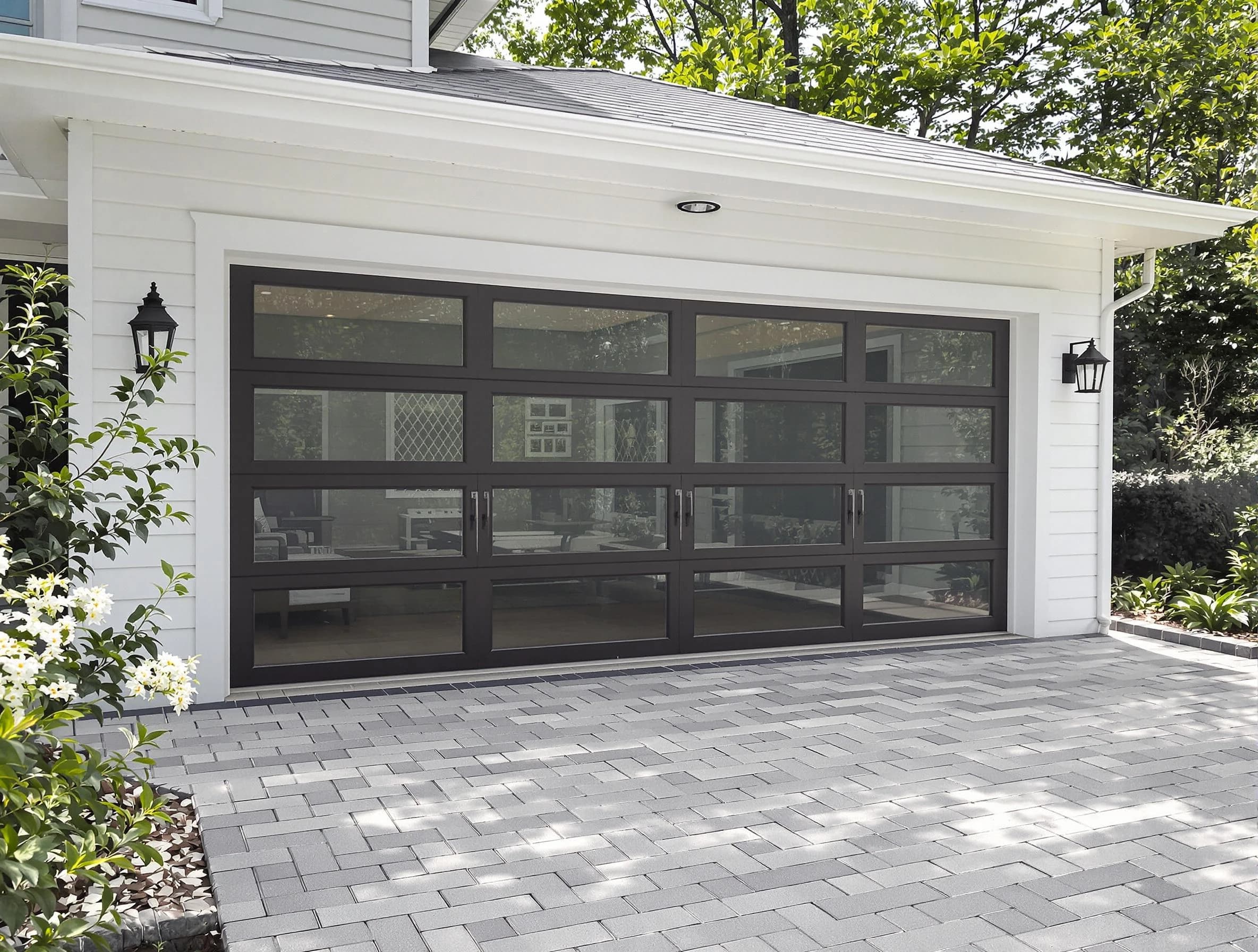 North Bergen Garage Door Repair design specialist presenting custom garage door options to North Bergen homeowner