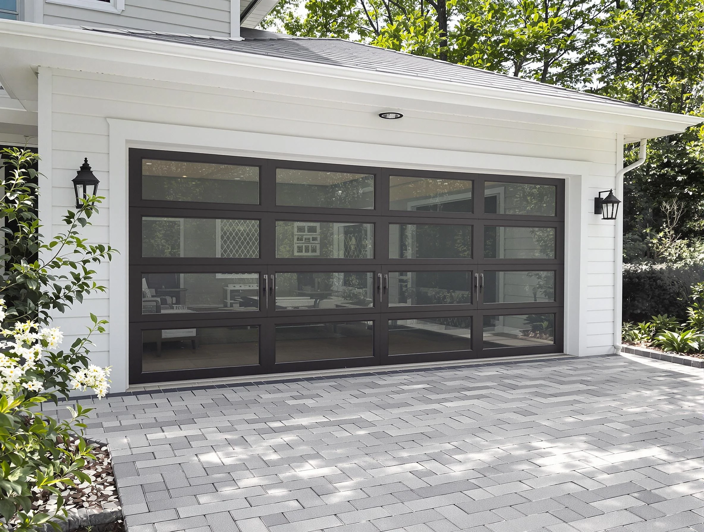 North Bergen Garage Door Repair design specialist presenting custom garage door options to North Bergen homeowner